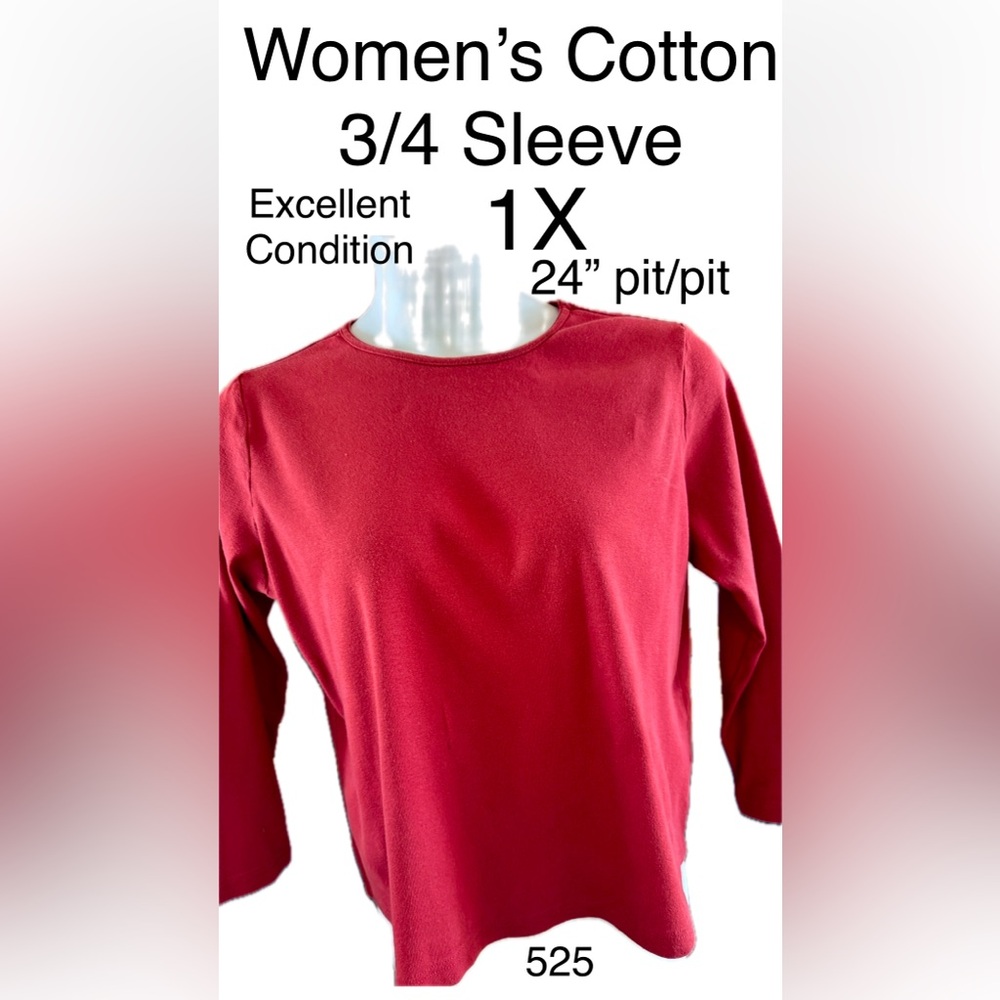 Woman’s PLUS+Allison Brittney Woman 3/4 Sleeve Luxury Tee